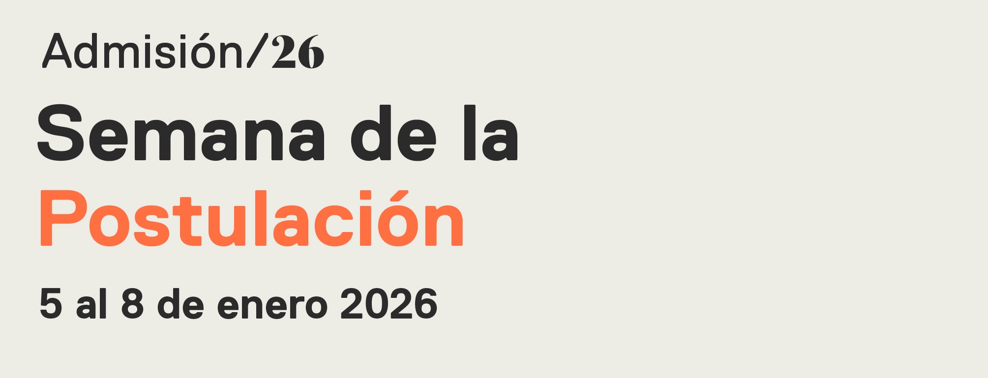 Semana de postulación